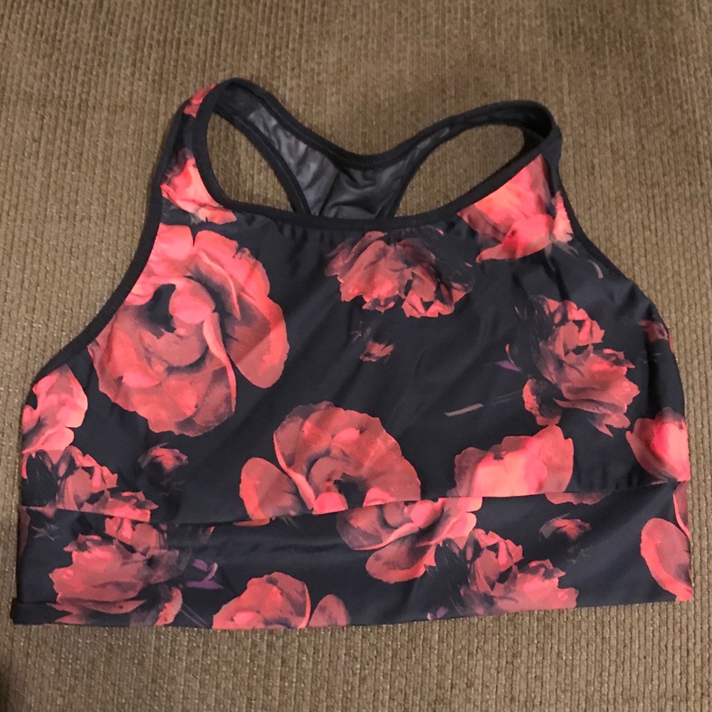 Victoria’s Secret Red Floral Sports Bra